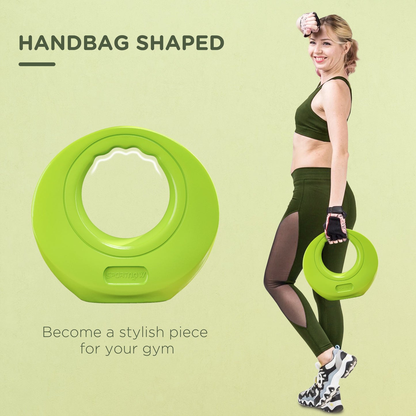 8kg Kettlebell, Soft Kettle Bell with Wide Handle for Home Gym Weight Lifting and Strength Training, Green-3