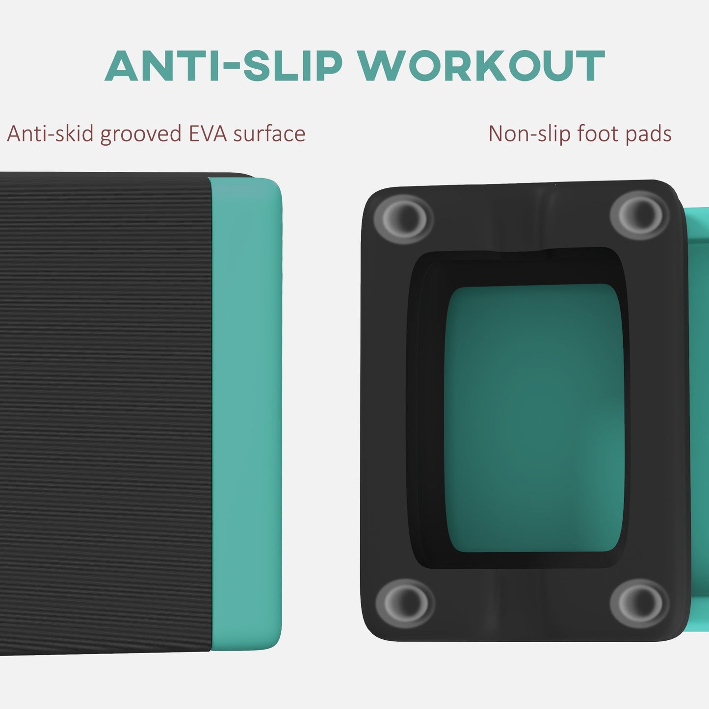 Adjustable Fitness Stepper with Non-Slip Surface - Green-4