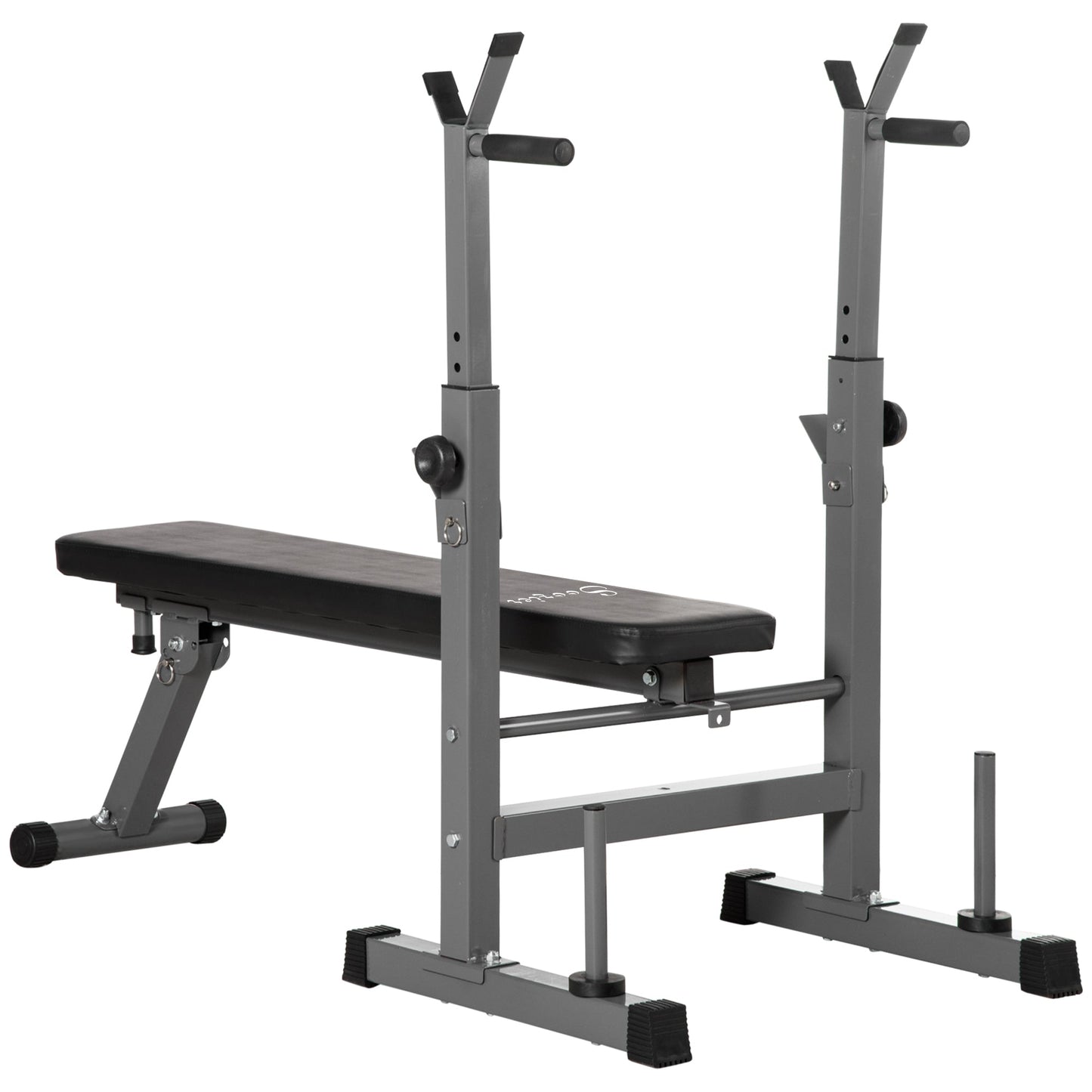 Adjustable Weight Bench with Barbell Rack-0