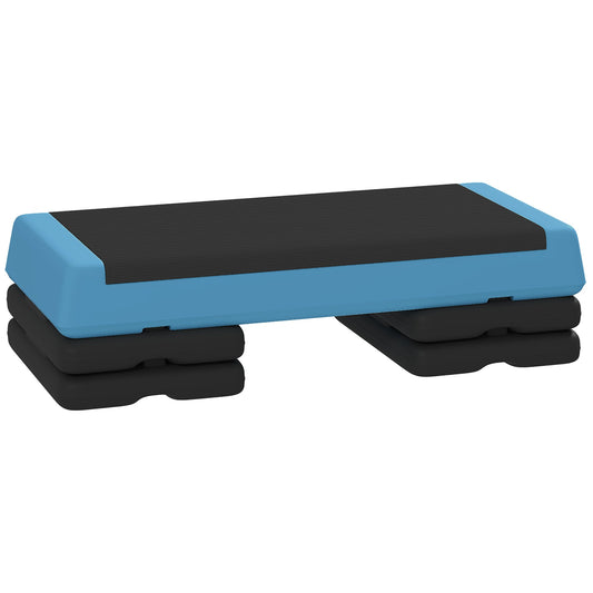 Adjustable Fitness Stepper with Non-Slip Surface - Light Blue-0