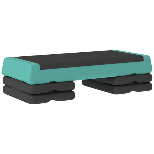 Adjustable Fitness Stepper with Non-Slip Surface - Green-0