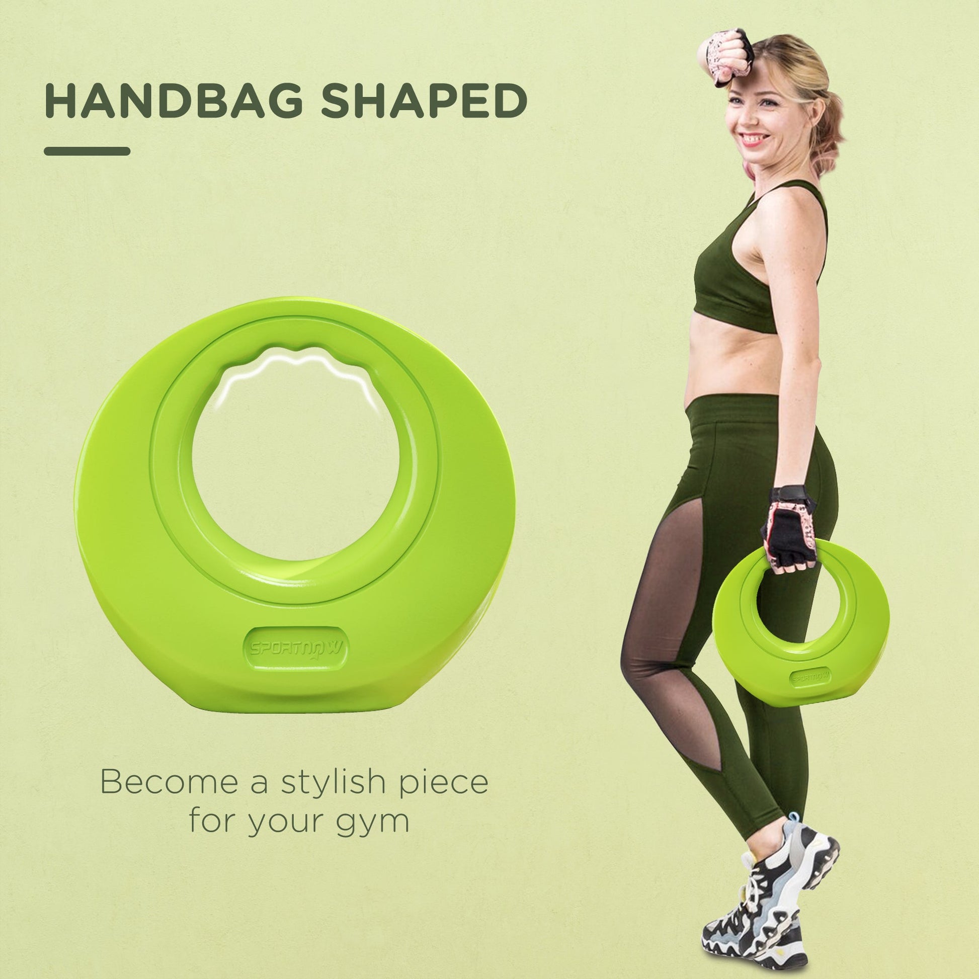 8kg Kettlebell, Soft Kettle Bell with Wide Handle for Home Gym Weight Lifting and Strength Training, Green-3