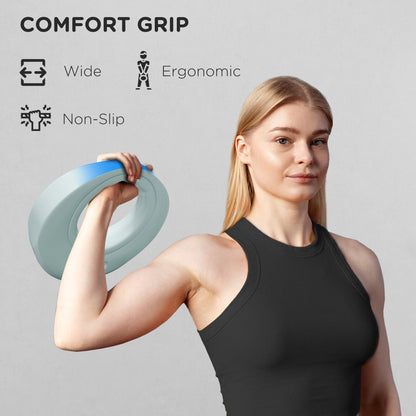 6kg Kettlebell, Soft Kettle Bell with Wide Handle for Home Gym Weight Lifting and Strength Training, Light Grey-4